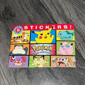 Pokemon Sticker Book 1999 StickerTime Fun & Games No. 38 Vintage Rare